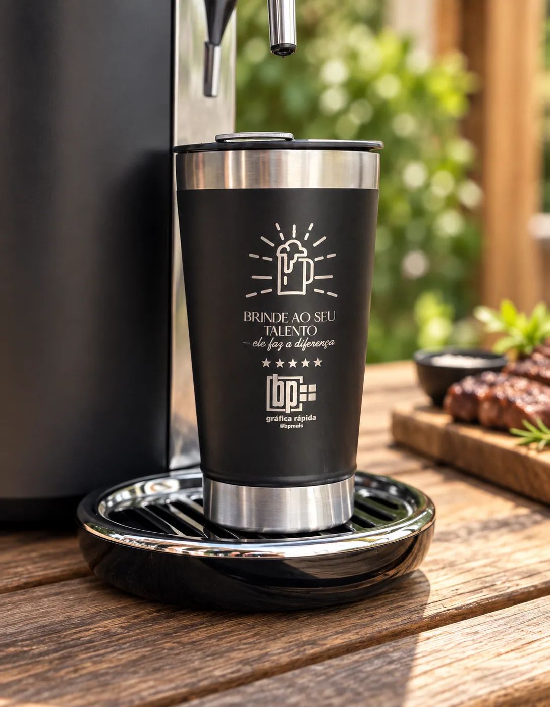 Copo térmico Fresh preto personalizado com gravação