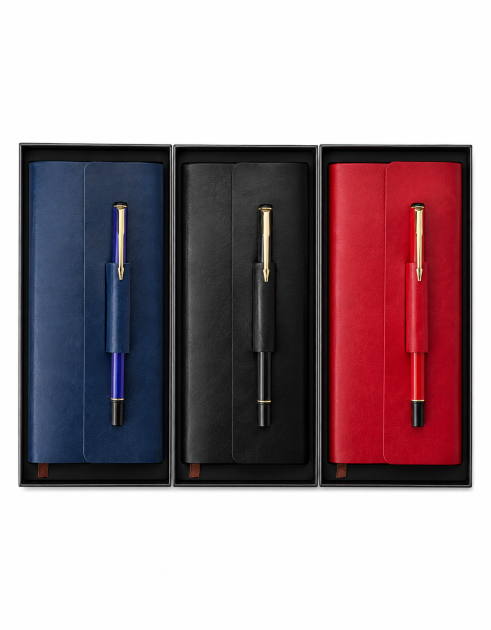Kit Siena nas cores azul, preto e vermelho
