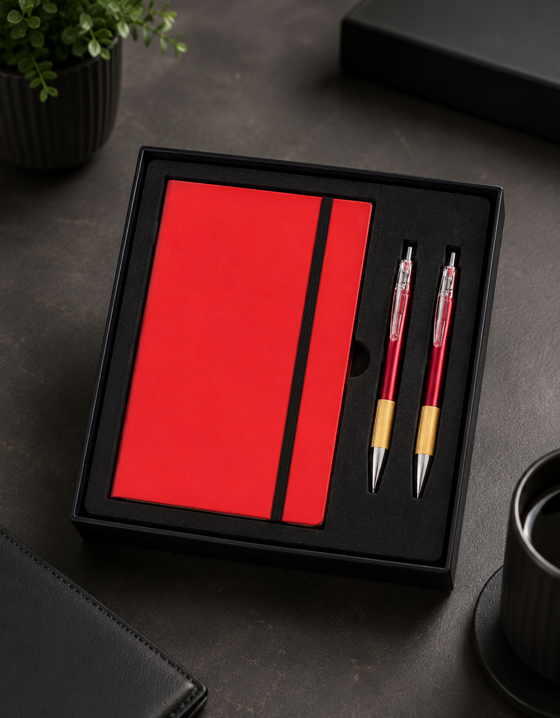 Kit Parma com caderneta de capa dura e caneta
